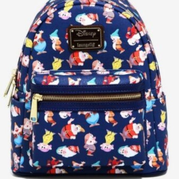 Loungefly Disney Snow White and the Seven Dwarfs All Over Exclusive Backpack NWT - Picture 2 of 4